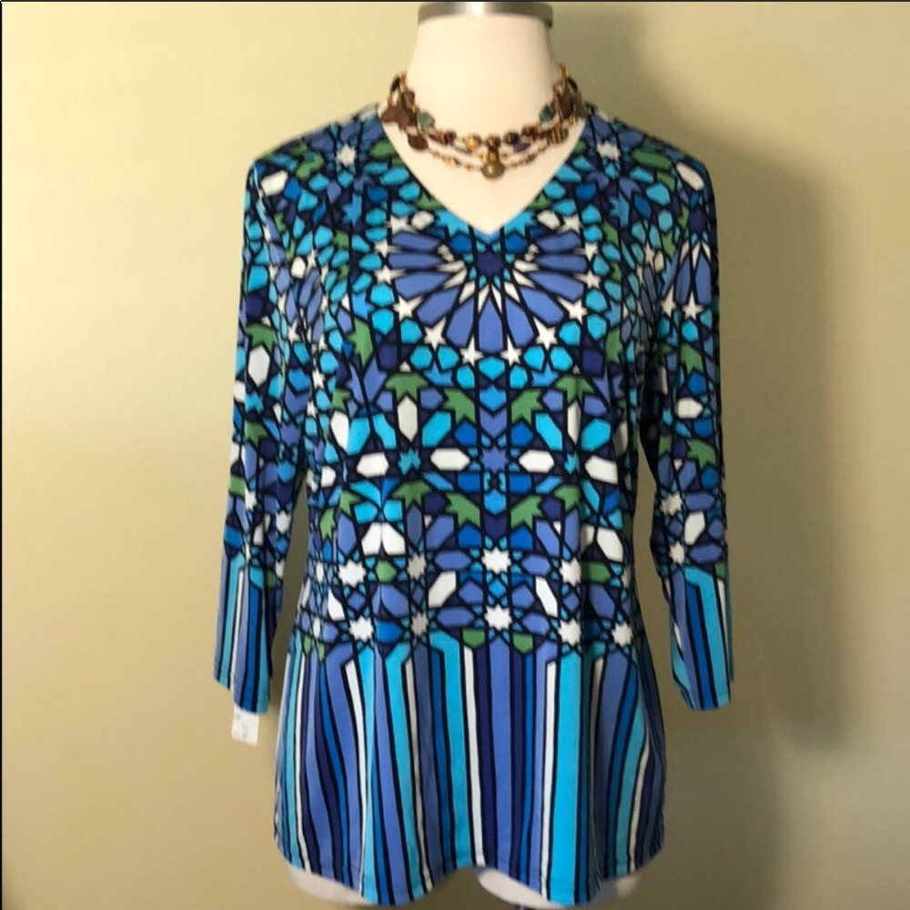 Beautiful casual blue blouse